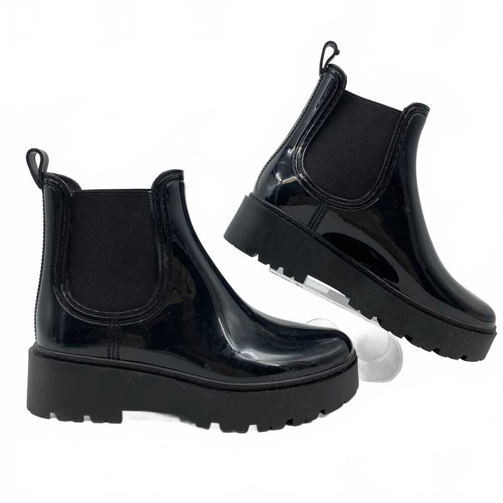 Dolce Vita Black Thunder Platform Rubber Ankle Boots | Women’s US8